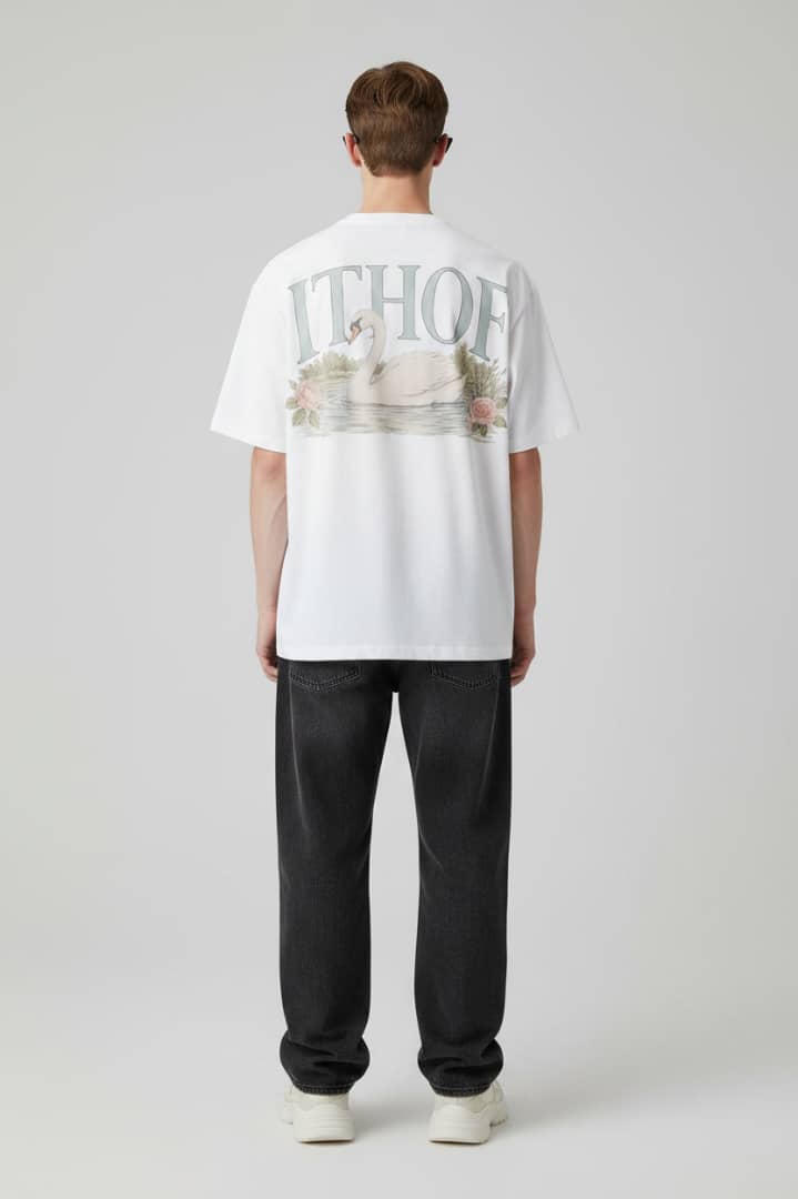 ITHOF Swan Garden Tee – White (SS26 Collection)