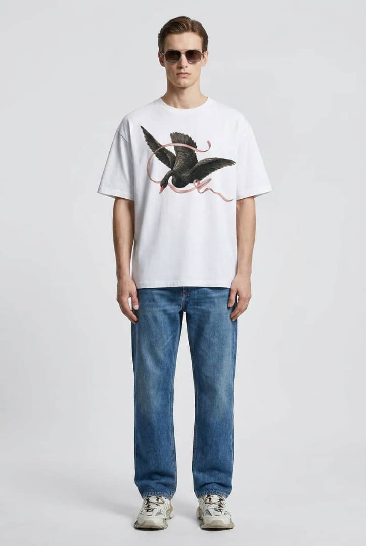 ITHOF Black Swan Tee – White (SS26 Collection)