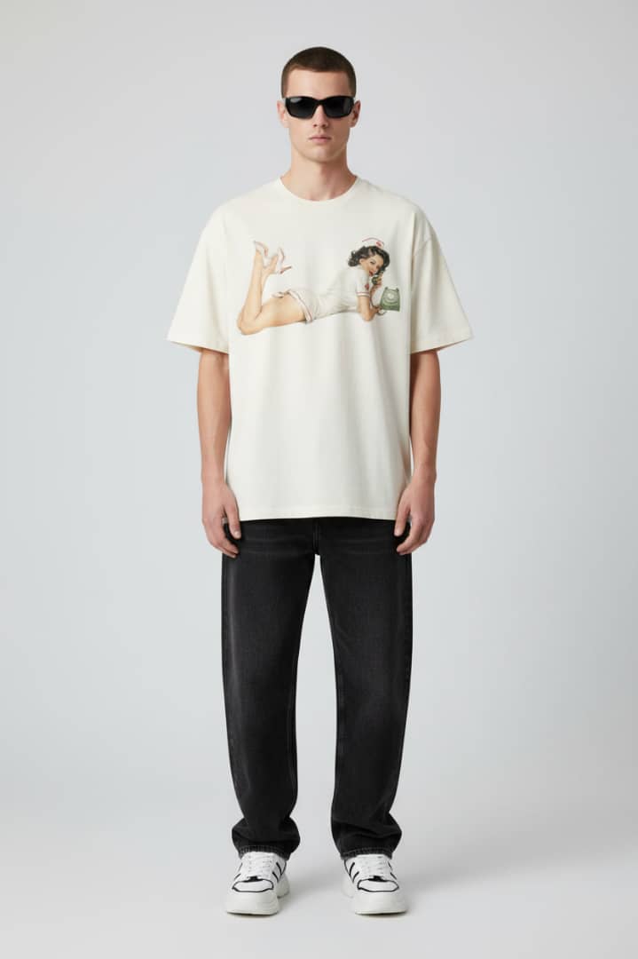ITHOF Vintage Nurse Tee – Cream (SS26 Collection)