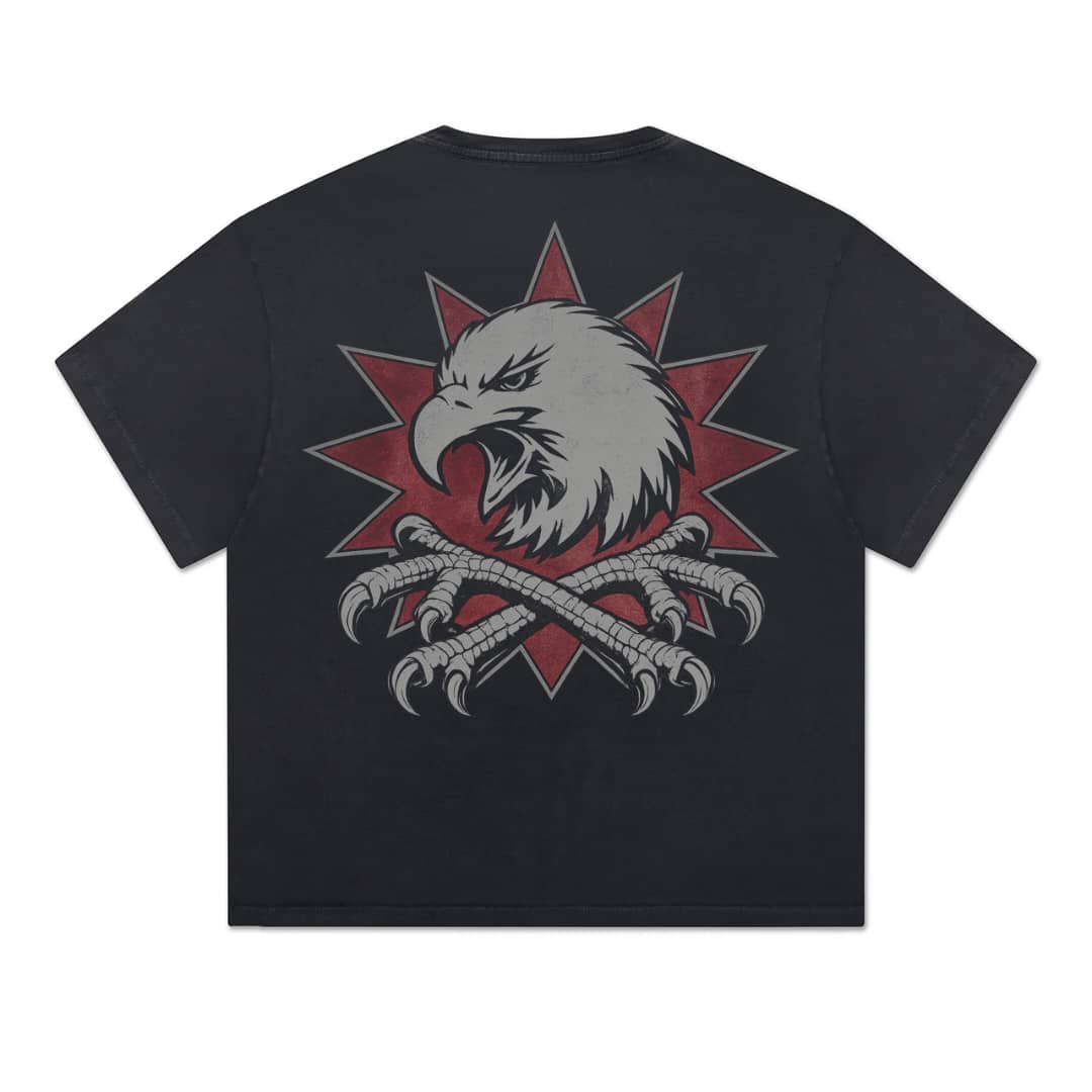 ITHOF Crimson Eagle Tee – Black (SS26 Collection)