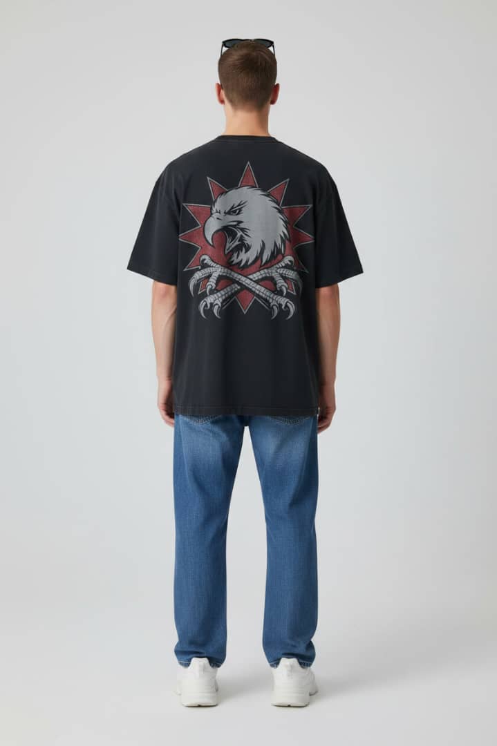ITHOF Crimson Eagle Tee – Black (SS26 Collection)