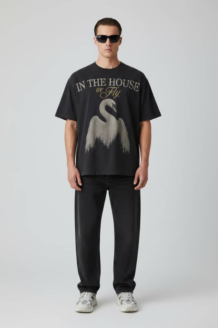 ITHOF Golden Swan Tee – Black (SS26 Collection)