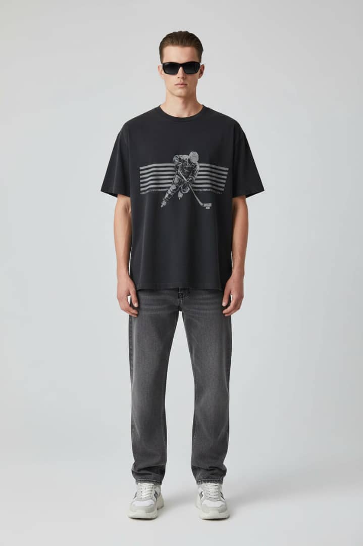 ITHOF Ice Hockey Tee – Vintage Black