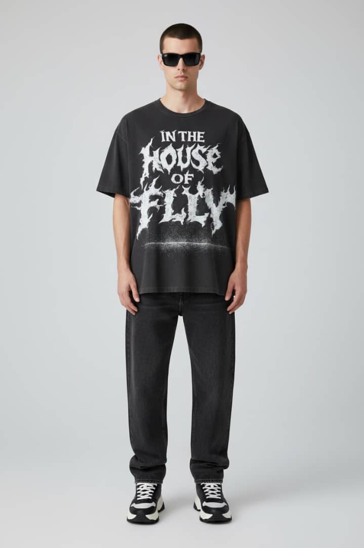 ITHOF Inferno Logo Tee – Vintage Black (SS26 Collection)