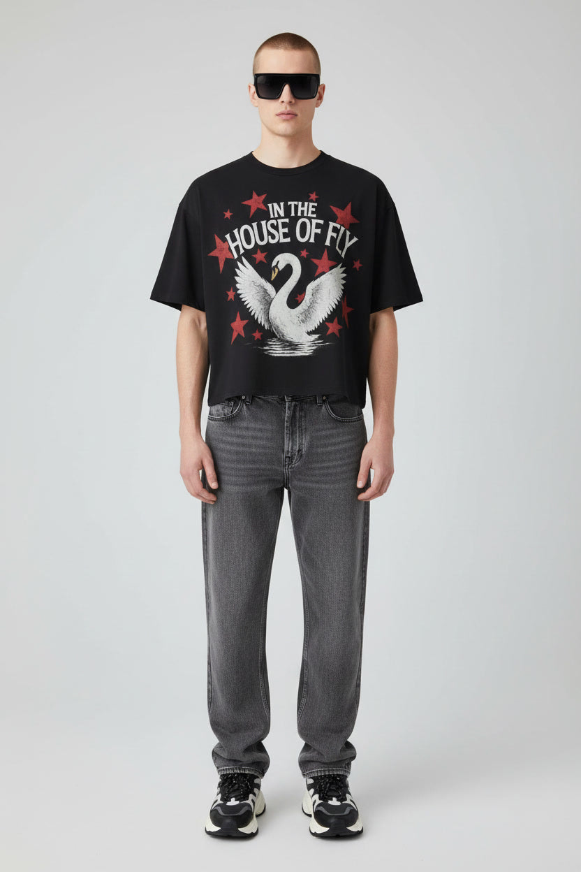 ITHOF Swan of Stars Tee – Black (SS26 Collection)